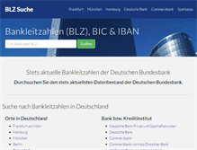 Tablet Screenshot of blz-suche.org